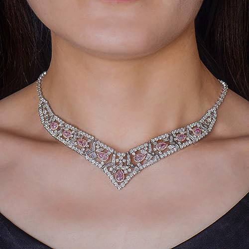 GIA Certified Diamond Necklace Set in 18k Gold