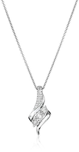 Diamond 3 stone pendant necklace for VIP Women