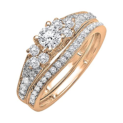 Vintage Wedding Ring Set with 1.00 Carat Diamonds