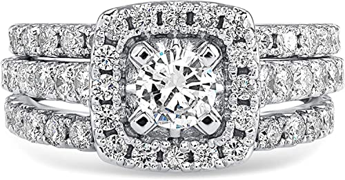 Luxury 2 Carat Diamond Engagement Ring - White Gold