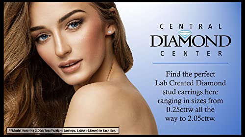 Round Diamond Stud Earrings, Lab Created, 2.05ctw