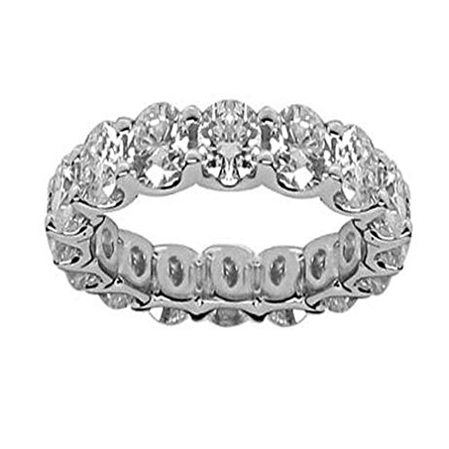 Round Cut Diamond Eternity Wedding Band in White Gold
