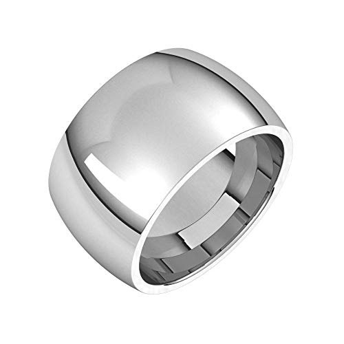 Elegant 14k White Gold Comfort Fit Wedding Band