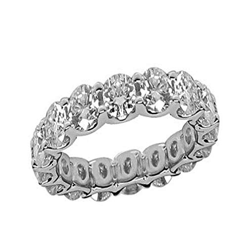 Round Cut Diamond Eternity Wedding Band in White Gold