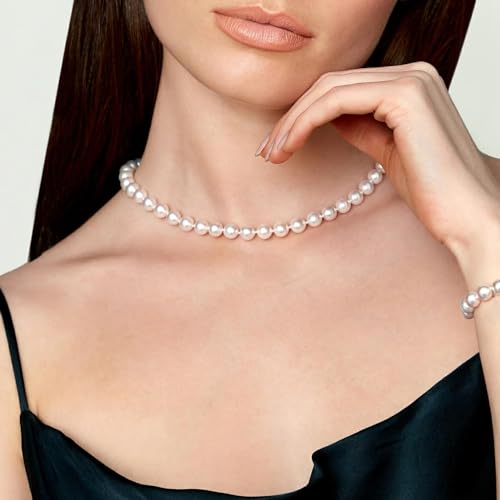 Pearl Source White Akoya Pearl Necklace - 18in