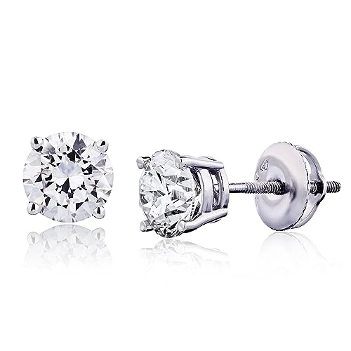 0.50-6 CARAT Lab Diamond Stud Earrings, 14K Gold