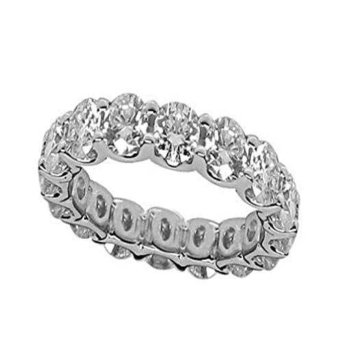 Round Cut Diamond Eternity Wedding Band in White Gold