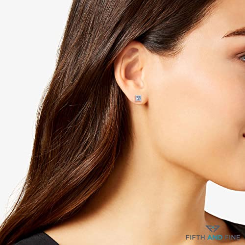 AGS Certified 1/4-1.00ct TW Princess Cut Diamond Earrings