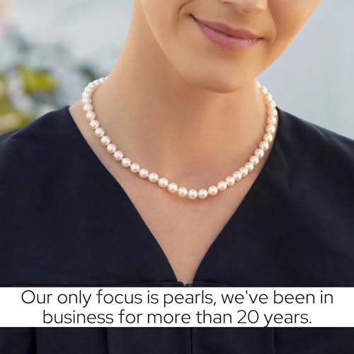 Pearl Source White Akoya Pearl Necklace - 18in