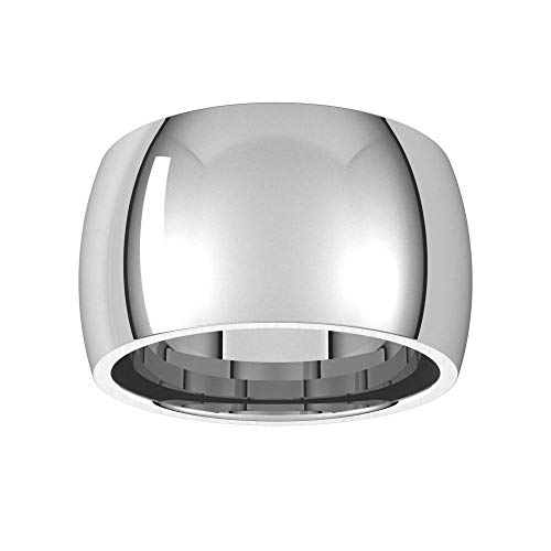 Elegant 14k White Gold Comfort Fit Wedding Band