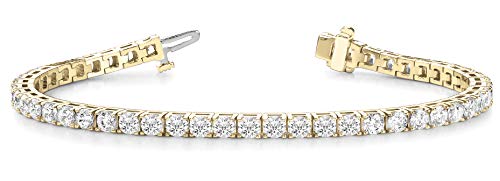 Yellow Gold Lab Grown Diamond Tennis Bracelet VIP Collection