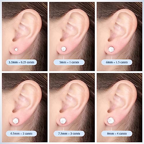 Mingshi Diamonds Lab Grown Diamond Stud Earrings Women