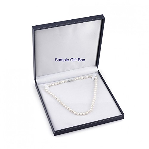 White Japanese Akoya Pearl Necklace in 24" Length