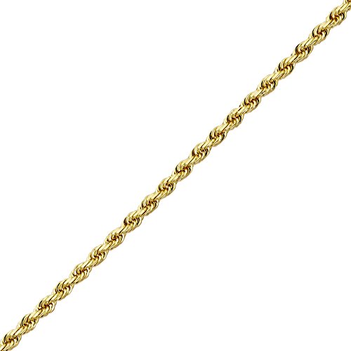 14K Yellow Gold 4mm VIP Rope Chain Necklace