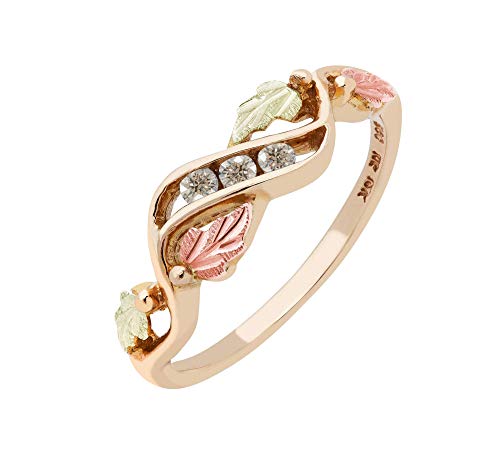 VIP Diamond and Gold 3-Stone Ring Size 8