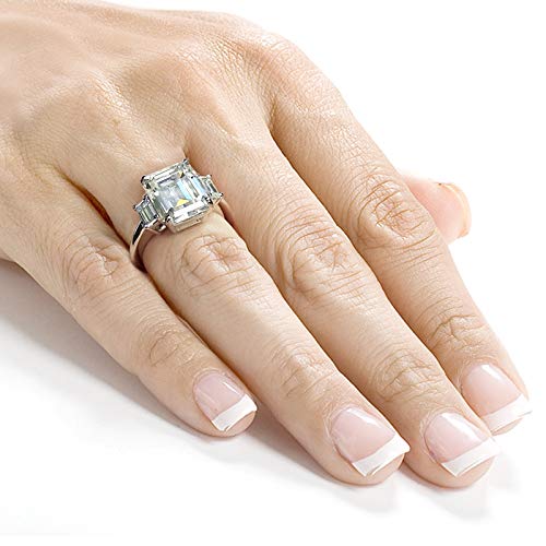 Kobelli 5.5 Carat Three Stone Moissanite Ring