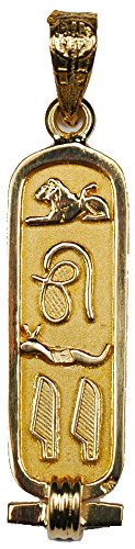 Handmade 18K Gold LOVE Cartouche in Hieroglyphics