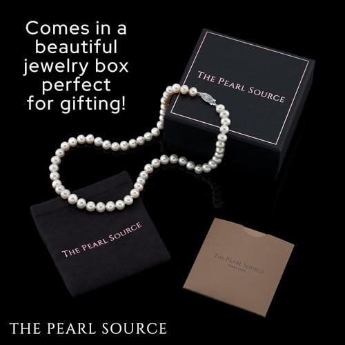Pearl Source White Akoya Pearl Necklace - 18in