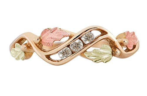 VIP Diamond and Gold 3-Stone Ring Size 8