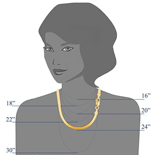 14k Solid Yellow Gold Imperial Herringbone Chain Necklace