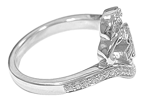 Harley-Davidson Women's Silver Filigree Bar & Shield Ring