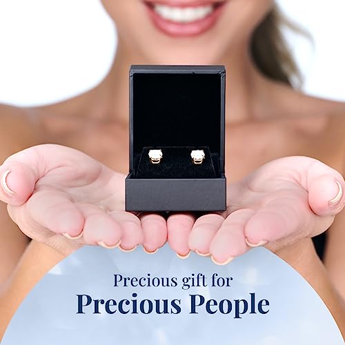 Mingshi Diamonds Lab Grown Diamond Stud Earrings Women