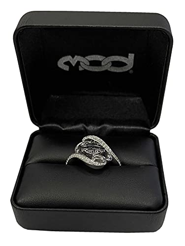 Harley-Davidson Women's Silver Filigree Bar & Shield Ring