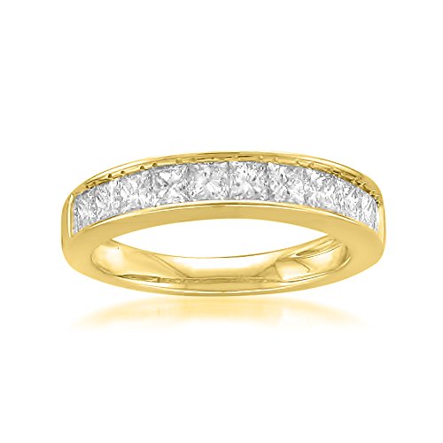 1.0 Carat Princess-cut Diamond Bridal Wedding Ring Size-7