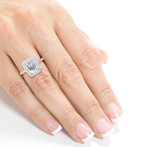 Radiant-cut Moissanite Engagement Ring, Size 9, VIP Shop