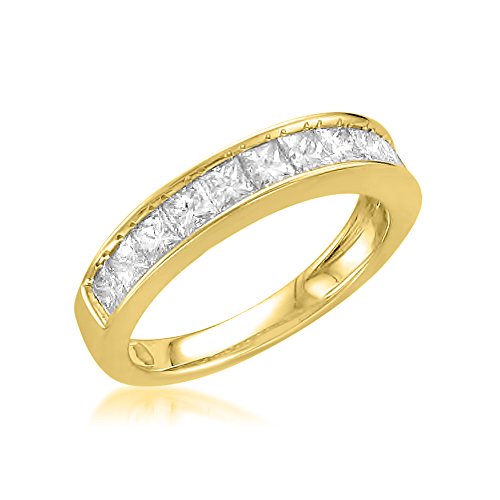 1.0 Carat Princess-cut Diamond Bridal Wedding Ring Size-7