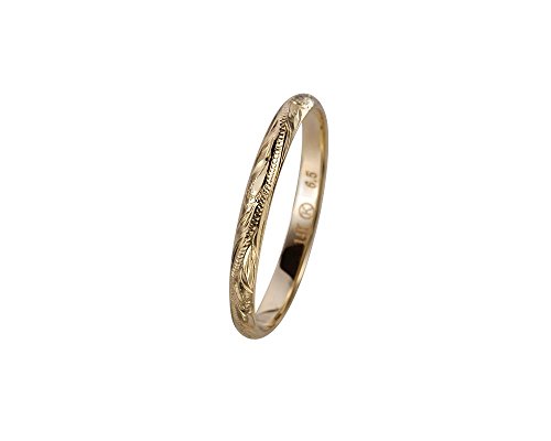 Hawaiian Princess Scroll Band Ring in 14K Gold
