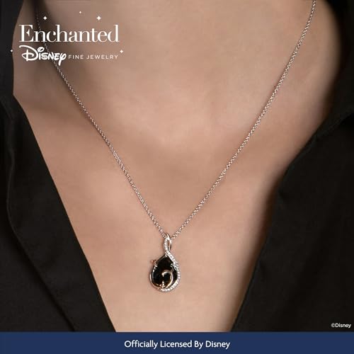 Maleficent Inspired Drop Necklace Pendant with Black Spinal