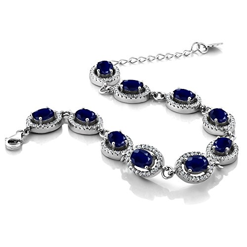 925 Sterling Silver Gemstone Birthstone Tennis Bracelet