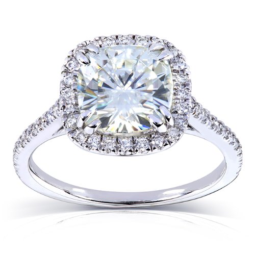 Kobelli Forever One Moissanite Engagement Ring White Gold