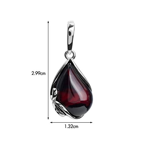 Cherry Amber Set - Earrings, Pendant, Necklace (18")