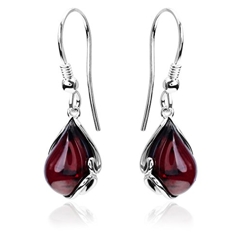 Cherry Amber Set - Earrings, Pendant, Necklace (18")