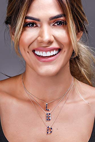 Albert Hern Blue Sapphire Necklace With Diamonds & 18K Gold Chain