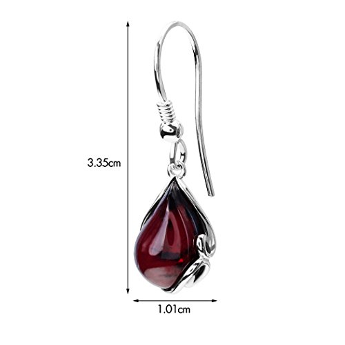Cherry Amber Set - Earrings, Pendant, Necklace (18")