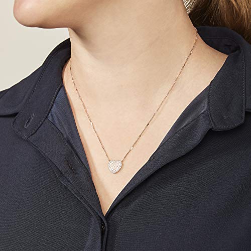 Rose Gold Stainless Steel Watch and Necklace Set