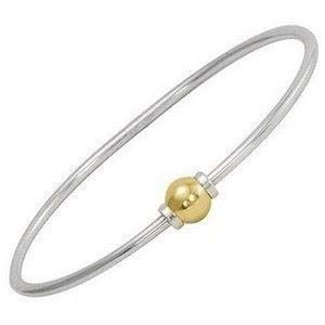 Cape Cod Beach Ball Bracelet 925 Silver & 14k Gold