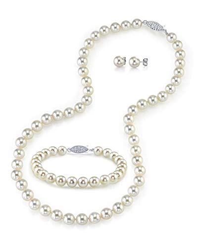 14K Gold Akoya Cultured Pearl Jewelry Set