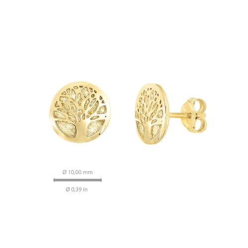 Italian Excellence: 14k Gold Tree of Life Studs