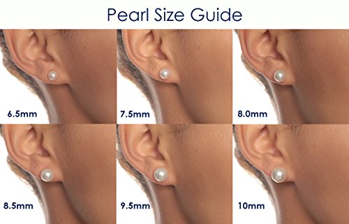 HinsonGayle AAA Black/Green Freshwater Pearl Stud Earrings