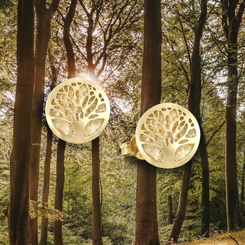 Italian Excellence: 14k Gold Tree of Life Studs