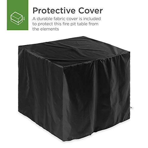 28in Gas Fire Pit Table, 50,000 BTU Ash Gray