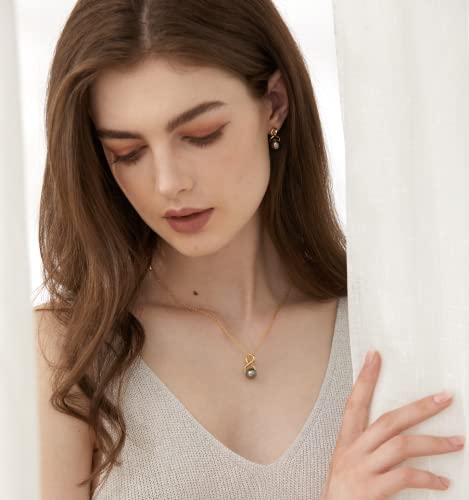 AAA Tahitian Black Pearl Pendant Necklace - Luxury Gift