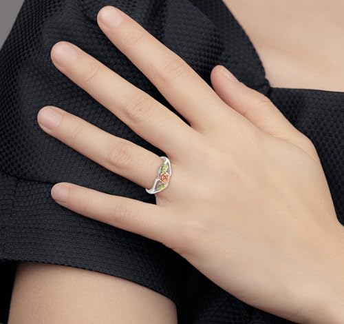 Blooms Rose Flower Ring, Sterling Silver, 12k Gold