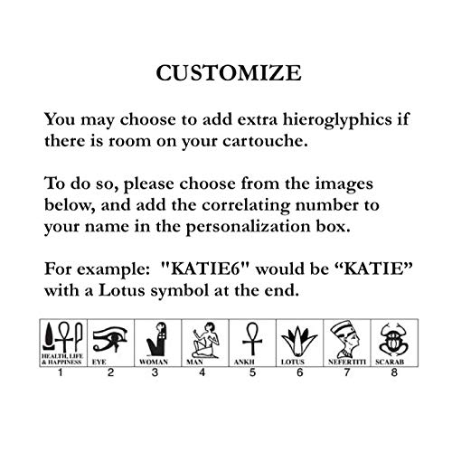 Egyptian 14K Gold Cartouche Necklace - Personalized Medium