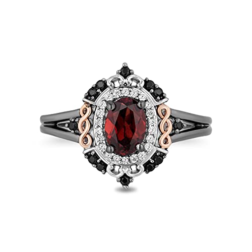Enchanted Disney Evil Queen Red Garnet Ring, Size 8