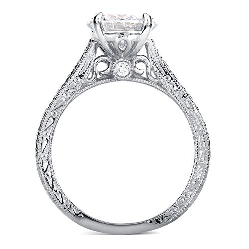 Antique Style Moissanite Engagement Ring, 1 1/2 CTW